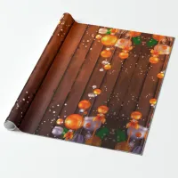 Rustic Country Shiny Merry Christmas Wrapping Paper
