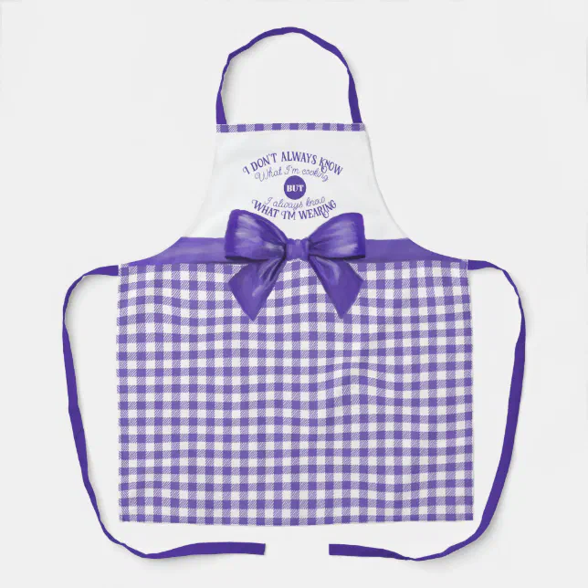 Charming Culinary Comedy: The Purple Vichy Apron