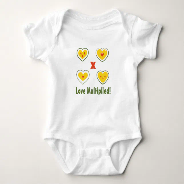 Love Multiplied Hearts Apple Baby Bodysuit