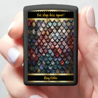 Vibrant snakeskin scales in nature zippo lighter