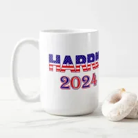 Harris 2024 President Democrat USA Flag Text Coffee Mug