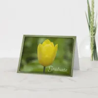 Yellow Tulip Graduation Congratulations Card