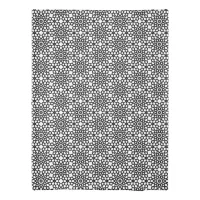 Crisp Black and White Snowflake pattern Duvet Cover