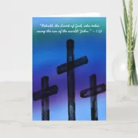 Easter Card with Behold the Lamb of God verse