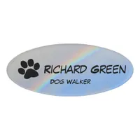 Name Tag - Rainbow and Paw Print