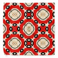 Tribal Ethnic Boho Chic Geometric Red Black Beige Bandana