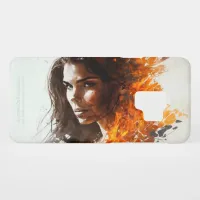 Woman of Fire Portrait Watercolor Case-Mate Samsung Galaxy Case