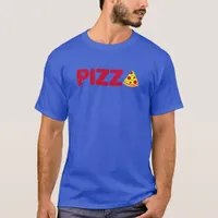 Pepperoni Pizza Slice Typographic Logo T-Shirt