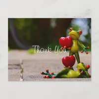 Funny Frogs Wedding Thank You Postcard