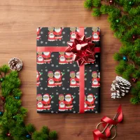 African-American Mr and Mrs Santa Claus Christmas  Wrapping Paper