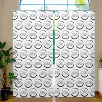 Patterned Business Logo Blackout Curtains