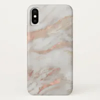 Elegant Copper Rose Gold Marble iPhone XS Case