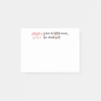 Obsessed Proofreader's Red Pen Post-it Notes