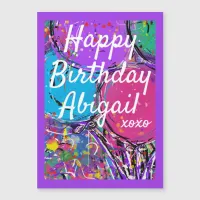 Pretty Balloons Name Personalized Birthday Magnet