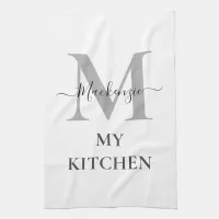 Personalize Monogram Initial Name My Kitchen Quote Kitchen Towel