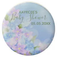 Personalized Pink & Blue Fowers Floral Baby Shower Chocolate Covered Oreo
