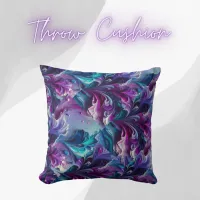 Beautiful Turquoise & Pink Abstract Pattern | Throw Pillow