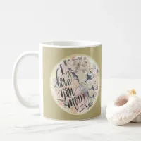 I Love You Mom Gold Watercolor Add Any Name  Coffee Mug