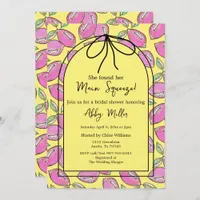 Bridal Shower Main Squeeze Watercolor Lemon Pink Invitation