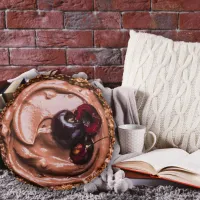 Decadent Chocolate Cherry Dessert Throw Pillow