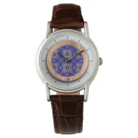 Royal Blue and Wood refined elegant Watch