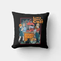 Lets Start a Cult Spooky Retro Halloween Kids Throw Pillow