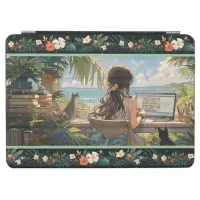 Anime office by the sea iPad Air Cover