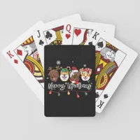 Merry Woofmas Typography Playing Cards