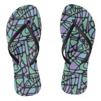 Neuroart Stained Glass Flip Flops