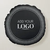 Business Logo Company Modern Corporate Promotional Round Pillow