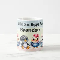 Wild One Happy Fun Woodland Animals Watercolor Coffee Mug