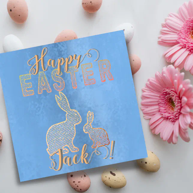 Happy Easter - Dotted rabbits  Card