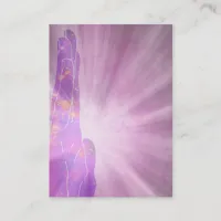 *~* Purple Universe Hand With Light Healing Rays Business Card