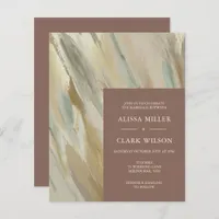 BUDGET Painterly Abstract Wedding Invitation