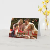 Merry Christmas Personalized Photo Name Christmas Card