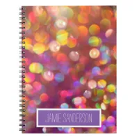 Abstract Colorful Bokeh Add Your Name Notebook