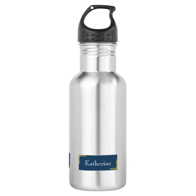 Simple Modern Name Blue Stainless Steel Water Bottle