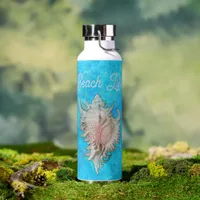 Conch Shell "Beach Life" Water Bottle