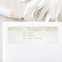 Gold and White Return Address Label