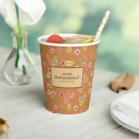 Bachelorette Party Flower Pattern Western Nash  Paper Cups