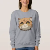 Anime Cat Face Sweatshirt