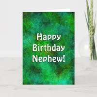 Happy Birthday Nephew | Green Bubbles    Card