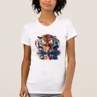 Tiger looking at Reflection in Water T-Shirt