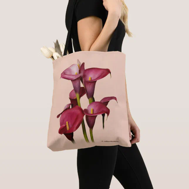 Elegant Purple Calla Lilies Tote Bag