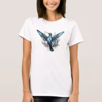 Cute blue Hummingbird black T-Shirt