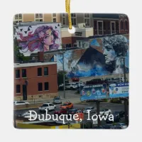 Dubuque, Iowa City View Graffiti Murals   Ceramic Ornament