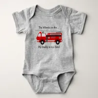 My Daddy is my Hero Firefighter Baby Bodysuit