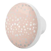 Rose Gold Polka Dots ID128 Ceramic Knob