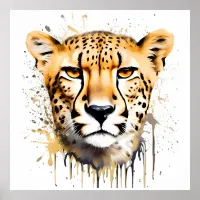 Cheetah Portrait Poster