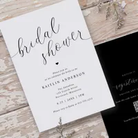 Modern Simple Bridal Shower Invitation